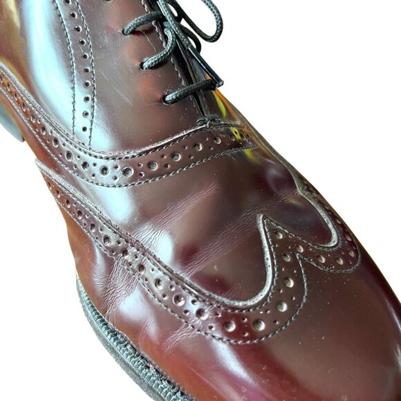 Florsheim Leather Wingtip Oxford Dress Shoes Burgundy Lace Up Men's Size 9 - Picture 9 of 10